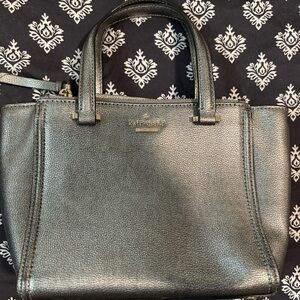 Kate Spade Metallic Gray Satchel